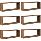Maison Chic Stenske kockaste Police - Viseča polica 6 kosov starinski les 60x15x23 cm, (21758681) Cene