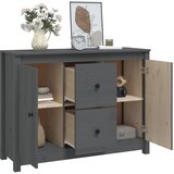  Komoda siva 100 x 35 x 74 cm od masivne borovine | shoptok.hr