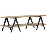 Maison Chic Klubska mizica - kavna mizica - Nizka mizica 115x60x40 cm trden predelan les, (21754086) Cene