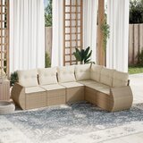 vidaXL 6-dijelni set vrtnih sofa s jastucima bež od poliratana | shoptok.hr