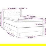  Krevet s oprugama i madracem tamnosmeđi 90 x 190 cm od tkanine | shoptok.hr