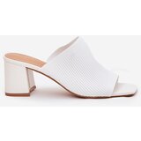 Boto Women's Heeled Block Sandals White Wenilan | Shoptok.si