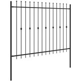  Ograda sa šiljcima Asten Crna 200 x 200 cm | shoptok.hr