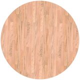 vidaXL Nepremična površina Svetlo rjava Ø 80 x 4 cm Trda hrastovina | Shoptok.si