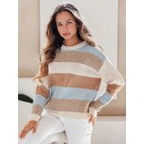 DStreet Damski sweter w paski CALVENA kremowo-beżowy Cene
