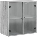  Zidni ormarić sa staklenim vratima boja hrasta 68x37x68,5 cm | Eponuda.com