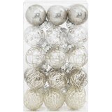  Set božićnih kuglica 30 kom. Šampanjca Ø 6 cm PET | shoptok.hr
