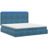  Krevet od pjene s madracem i LED-om Tamno plava 200 x 200 cm | shoptok.hr