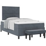  Krevet s opruga kutije Tamno siva 200 x 120 cm Baršun | shoptok.hr