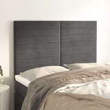  Posteljno vzglavje 4 kosa temno siv 72x5x78/88 cm žamet, (20792978) Cene