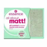 Essence lističi za matiranje obraza - All About Matt! Oil Control Paper