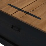  Škrinja za pohranu HALDEN crna 91x91x47 cm puno drvo bor | Eponuda.com