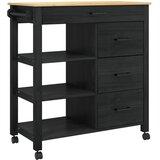  Kuhinjski kolica MONZA Crna 84 x 40 x 88,5 cm | shoptok.hr