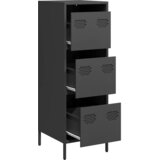  Visoka komoda crna 39x35x103,5 cm čelična | Eponuda.com