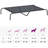 vidaXL dvignjena pasja postelja črna 130x80x20 cm tekstilen in jeklo | Shoptok.si