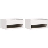  Noćni ormarić 2 pcs Bijelo 50 x 32,5 x 24 cm Masivna borovina | Eponuda.com