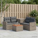  Set sofe 6 kom. Siva i tamno siva Poli Rattan i čelik | shoptok.hr