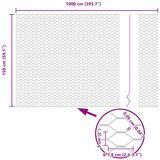 vidaXL Šesterokotna ograja Zelena 1.5x10 m Jeklo | Shoptok.si
