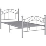  Posteljni okvir siv kovinski 90x200 cm, (20606045) | Shoptok.si