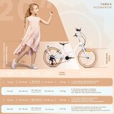  Dječji bicikl za djevojčice 20" bijeli i bež | shoptok.hr