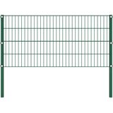  Ogradni panel sa stupovima od željeza 1385x80 cm zeleni | shoptok.hr