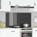 vidaXL Kuhinjski povratak Tamnosiva Kaljeno staklo 120 x 60 x 0.6 cm | shoptok.hr