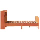  Knjižna postelja brez vzmetnice vošč. rjava 135x190 cm borovina, (21653704) | Shoptok.si