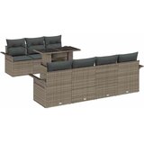  Sjedeća garnitura za vrt s jastukom 8 pcs Siva Poli Ratan | shoptok.hr