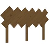 Maison Chic posteljno vzglavje - vzglavna omarica - nočna omarica medeno rjavo 132x3x81 cm trdna borovina, (21706855) | Shoptok.si