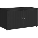  The Living Store Vrtna omara za shranjevanje črna 110x55x60,5 cm poli ratan - Vrtna Omara, (21447778) | Shoptok.si