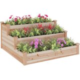  Povišena vrtna gredica 120 x 120 x 56 cm od masivne jelovine | shoptok.hr