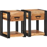  Noćni ormar 2 pcs Smeđa 40 x 35 x 50 cm Čvrsto drvo akacije | shoptok.hr
