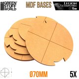 Green Stuff World MDF Round Base 70mm - Pack x5 LEGION (3mm) | Postolje za Minijature 70mm | Eponuda.com