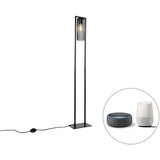QAZQA Pametna moderna stoječa svetilka črna vključno z Wifi ST64 - Balenco Wazo | Shoptok.si