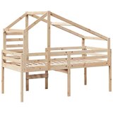 vidaXL Visoka postelja s streho 75x190 cm trdna borovina | Shoptok.si