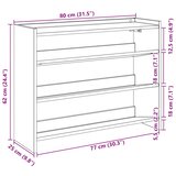  Stalak za cipele crni 80x25x62 cm od konstruiranog drva | shoptok.hr