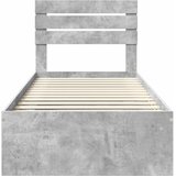  Krevetna konstrukcija s uzglavljem Betonska siva 100 x 200 cm | shoptok.hr