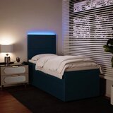 Box spring krevet s madracem plavi 90x200 cm baršunasti | shoptok.hr