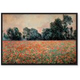  Slika - Claude Monet – Field with wild Poppies 120x80 U crnom drvenom okviru | shoptok.hr