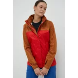 Marmot Vodoodporna jakna Precip Eco ženska, rdeča barva