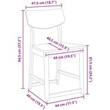  Trpezarijske stolice 2 pcs Bijelo 48 x 49 x 95 cm - bijela i prirodna | shoptok.hr