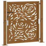 vidaXL Vrtna vrata 105x105 cm otporni čelični plameni dizajn | shoptok.hr