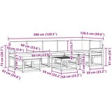  Set vanjskih sofa s jastukom 8 pcs Bijela i antracit Poliester | Eponuda.ba