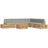 vidaXL 7 Kos Zunanja garnitura za sedenje Poliester Bela, (5000272798) | Shoptok.si