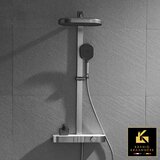 Kranig Kraanwerk Ekskluzivna pipa za prho | nadometna tuš garnitura | S prikazovalnikom temperature | Prelomno oblikovanje | Ericanne, (21732299) Cene