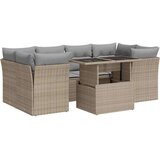 vidaXL 7-dijelni set vrtnih sofa od poliratana s jastucima bež | shoptok.hr