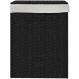 vidaXL Košara za rublje s poklopcem crna 46 x 33 x 60 cm od poliratana | shoptok.hr