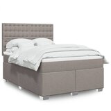vidaXL Krevet s oprugama i madracem smeđesivi 140x200 cm tkanina | shoptok.hr