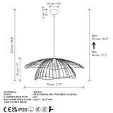 Opviq Luster Mantar-6503, 70x70x124cm, IP20, zlatna | Eponuda.ba