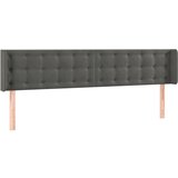 The Living Store vzglavje z ušesi temno sivo 163x16x78/88 cm žamet - vzglavje, (21495348) | Shoptok.si